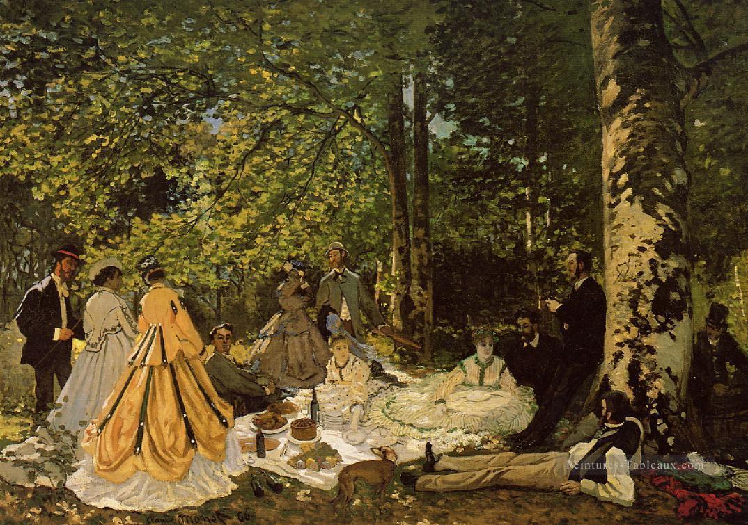 Déjeuner sur l’herbe Claude Monet Peintures à l'huile